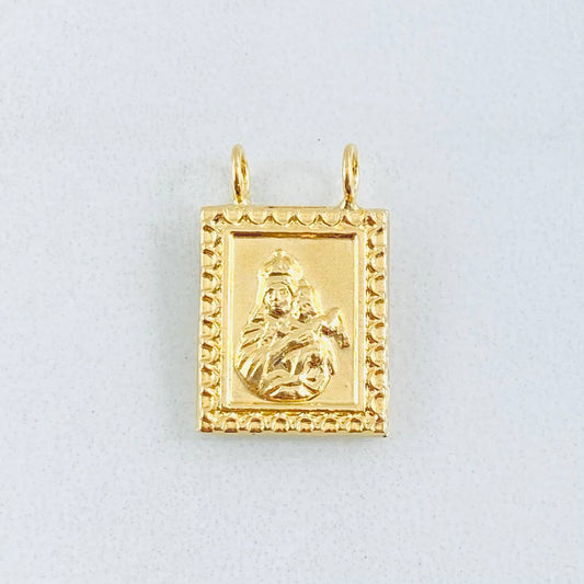 Dije Escapulario Doble Faz 0.85gr / 3/4 in / Oro Amarillo 18K ©