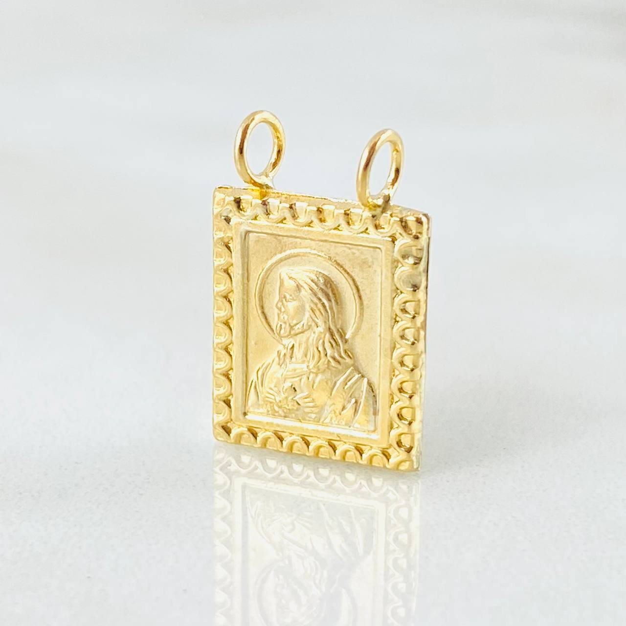 Dije Escapulario Doble Faz 0.9gr / 3/4 in / Oro Amarillo 18K *