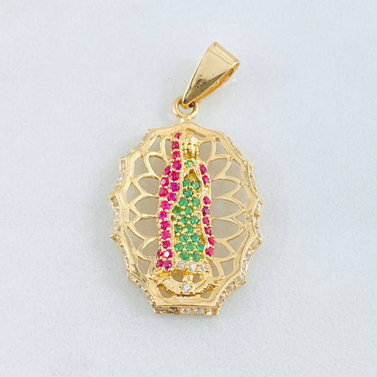 Dije Virgen Guadalupe 3.55gr / 1 1/4 in / Oro Amarillo 18K