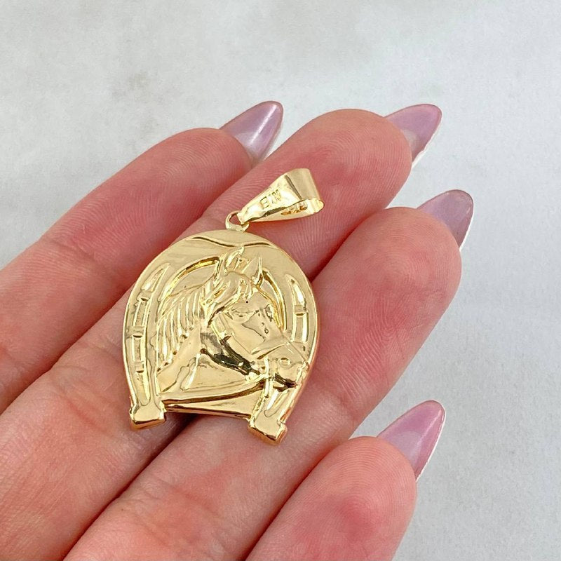 Dije Herradura Caballo 2.6gr / 1 1/2 in / Oro Amarillo 18K