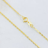 Set Cadena y Dije Plana + Cruz Lisa 1.45gr / Oro Amarillo 18K