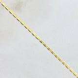 Set Cadena y Dije Plana + Cruz Lisa 1.45gr / Oro Amarillo 18K
