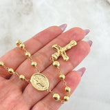 Rosario Virgen Milagrosa 12.8gr / 21 3/4 in / 5mm - 6mm Oro Amarillo 18K ©