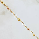 Rosario Virgen Milagrosa 6.4gr / 23 1/2 in / 3mm-4mm Tres Oros 18K *