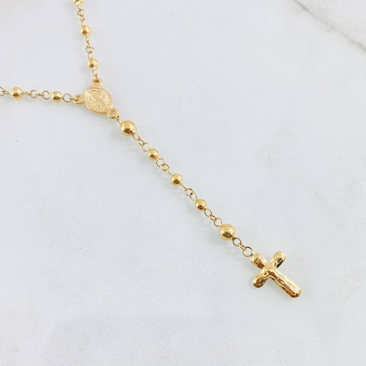 Rosario Virgen Milagrosa 6.6gr / 23 1/2 in / Oro Amarillo 18K