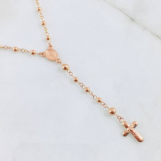 Rosario Virgen Milagrosa 6.55gr / 23 1/2 in / Oro Rosa 18K