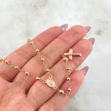 Rosario Virgen Milagrosa 6.5gr / 23 1/2 in / Oro Rosa 18K