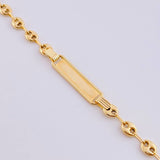 Bracelet Baby Gc Rectangular Plate 2.25 g / 6 1/2 in / 4.1 mm Yellow Gold 18K