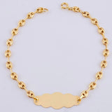 Bracelet Baby Gc Cloud Plate 1.7 g / 6 1/4 in / 3.2 mm Yellow Gold 18K