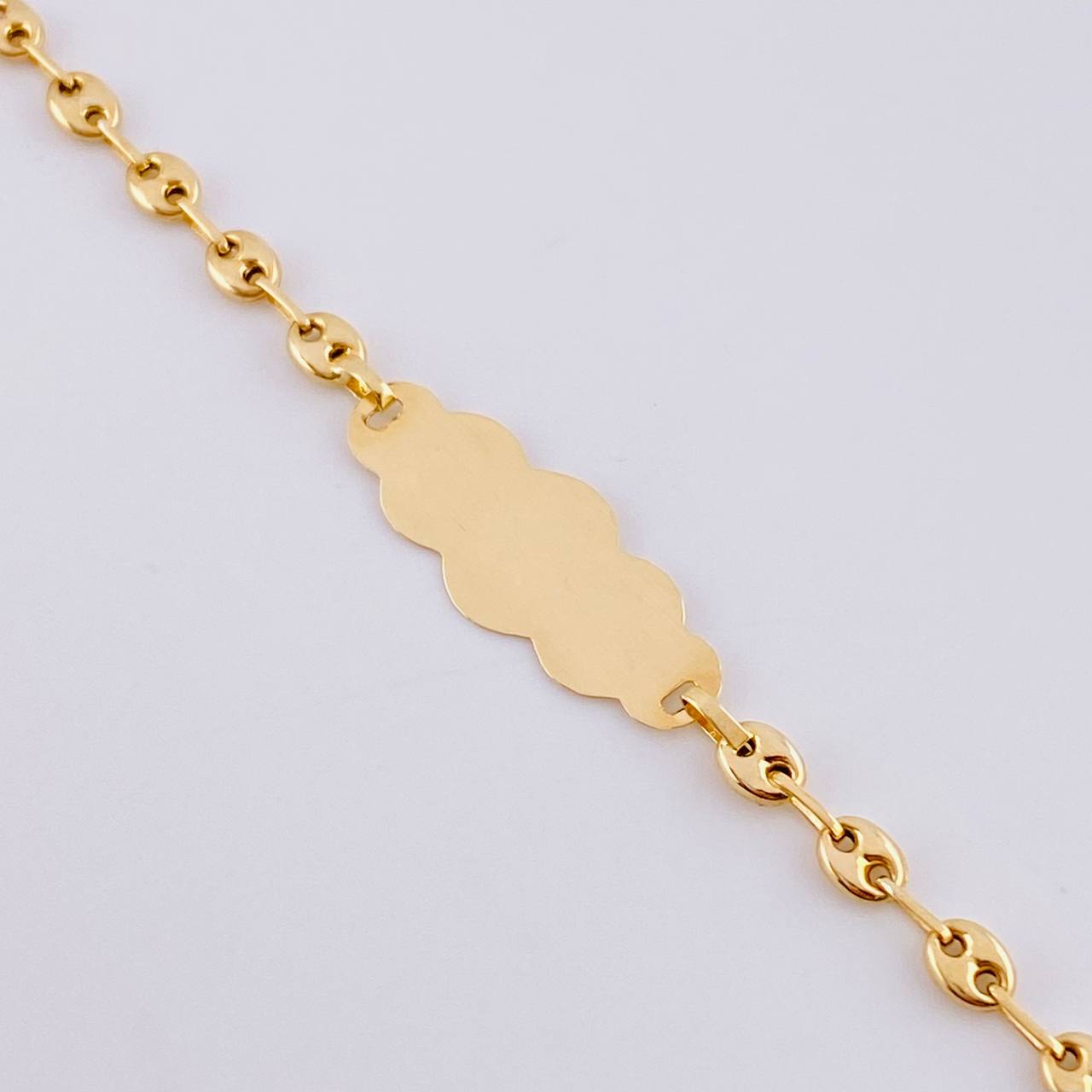 Bracelet Baby Gc Cloud Plate 1.7 g / 6 1/4 in / 3.2 mm Yellow Gold 18K
