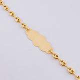 Bracelet Baby Gc Cloud Plate 1.7 g / 6 1/4 in / 3.2 mm Yellow Gold 18K