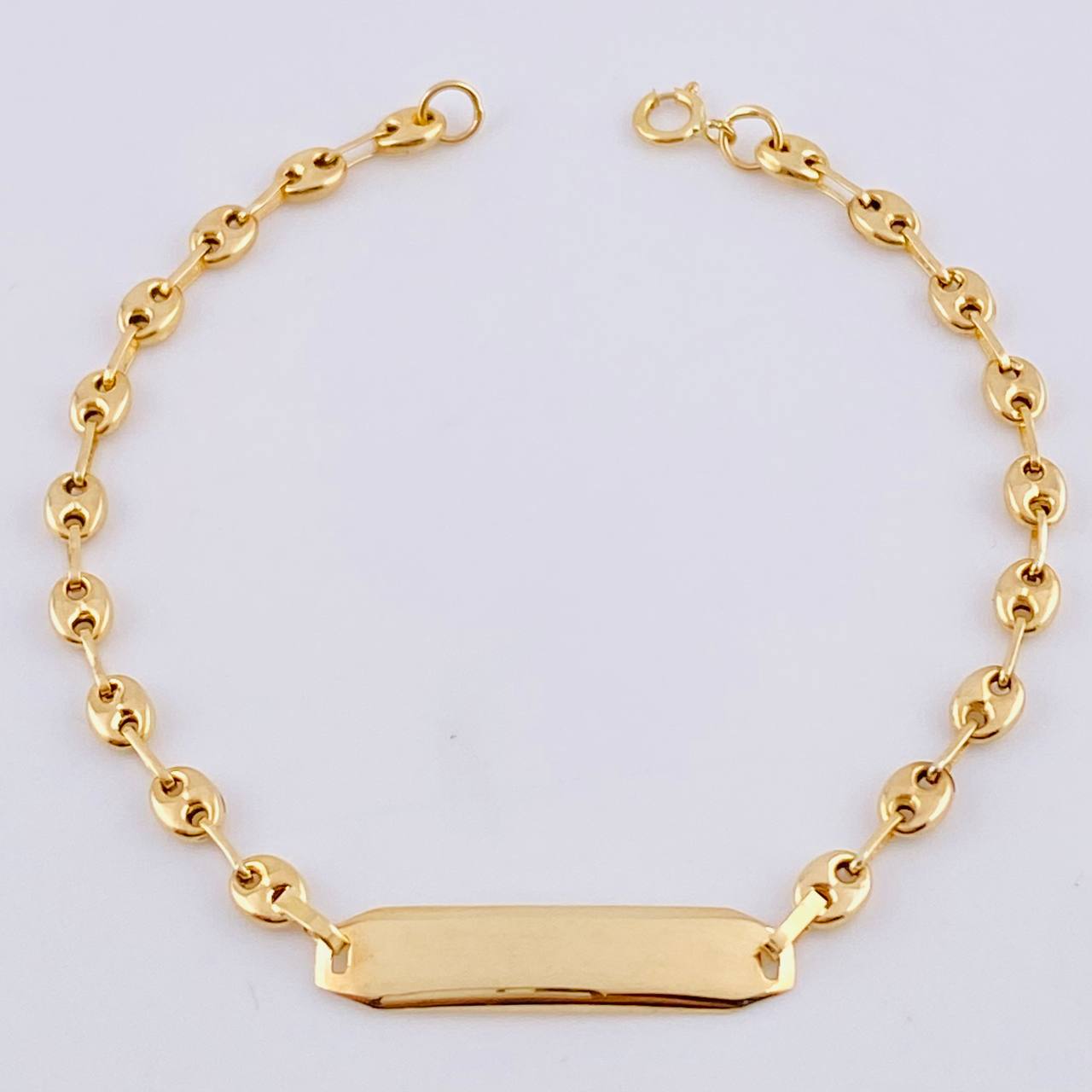 Bracelet Baby Gc Hexagonal Plate 1.55 g / 6 in / 3.1 mm Yellow Gold 18K