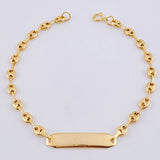 Bracelet Baby Gc Hexagonal Plate 1.55 g / 6 in / 3.1 mm Yellow Gold 18K