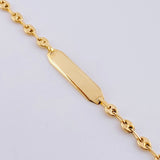 Bracelet Baby Gc Hexagonal Plate 1.55 g / 6 in / 3.1 mm Yellow Gold 18K