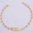 Bracelet Baby Gc Oval Plate 1.6 g / 6 1/4 in / 3.2 mm Yellow Gold 18K