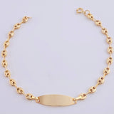 Bracelet Baby Gc Oval Plate 1.6 g / 6 1/4 in / 3.2 mm Yellow Gold 18K