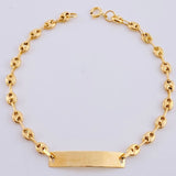Bracelet Baby Gc Rectangular Plate 1.55 g / 6 1/4 in / 3.2 mm Yellow Gold 18K