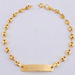 Bracelet Baby Gc Rectangular Plate 1.6 g / 6 1/4 in / 3.2 mm Yellow Gold 18K
