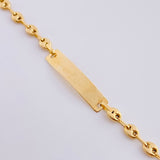 Baby Bracelet Gc Rectangular Plate 1.6 g / 6 1/4 in / 3.2 mm 18K Yellow Gold