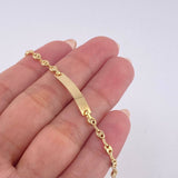 Bracelet Baby Gc Rectangular Plate 1.55 g / 6 1/4 in / 3.2 mm Yellow Gold 18K