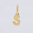 Pendant Letter S Italic 0.4 g / 3/4 in Yellow Gold 18K