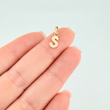 Pendant Letter S Italic 0.4 g / 3/4 in Yellow Gold 18K