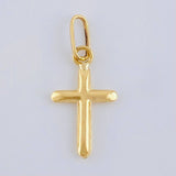 Pendant Flat-Tipped Cross 0.3 g / 3/4 in 18K Yellow Gold