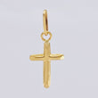 Pendant Flat-Tipped Cross 0.45 g / 1 in Yellow Gold 18K