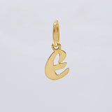 Dije Letra E Cursiva 0.35 g / 3/4 in Oro Amarillo 18K