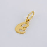 Dije Letra E Cursiva 0.35 g / 3/4 in Oro Amarillo 18K