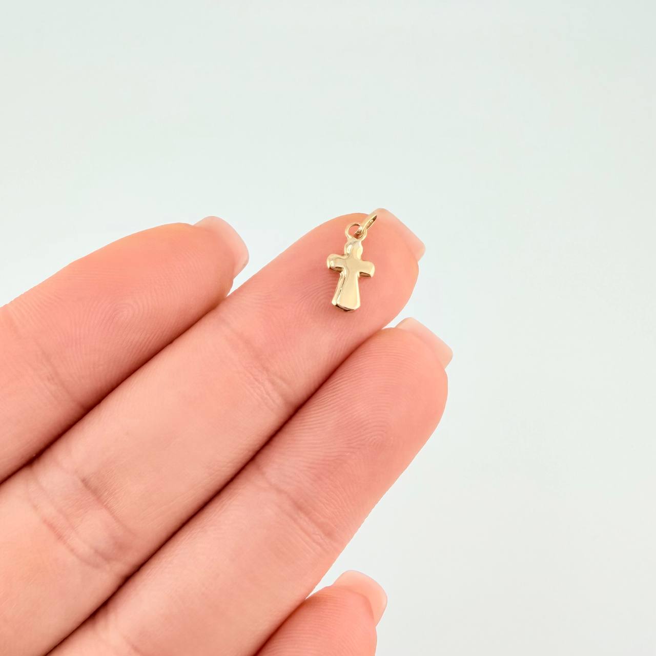 Pendant Cross 0.25 g / 1/2 in Yellow Gold 18K