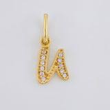 Dije Letra U Cursiva 0.75 g / 3/4 in Oro Amarillo 18K
