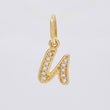 Dije Letra U Cursiva 0.75 g / 3/4 in Oro Amarillo 18K