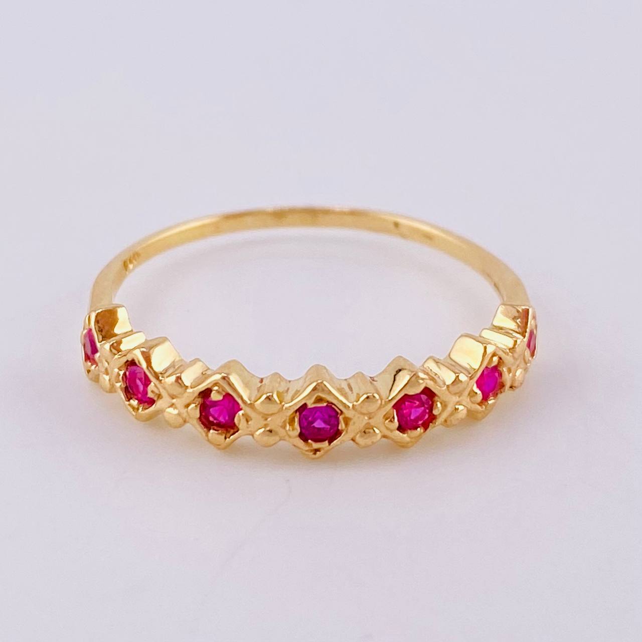 Bicircular Rhombus Ring 1.95 g / T7 3/4 Yellow Gold 18K