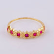 Bicircular Rhombus Ring 1.95 g / T7 3/4 Yellow Gold 18K