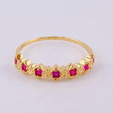 Bicircular Rhombus Ring 1.95 g / T7 3/4 Yellow Gold 18K