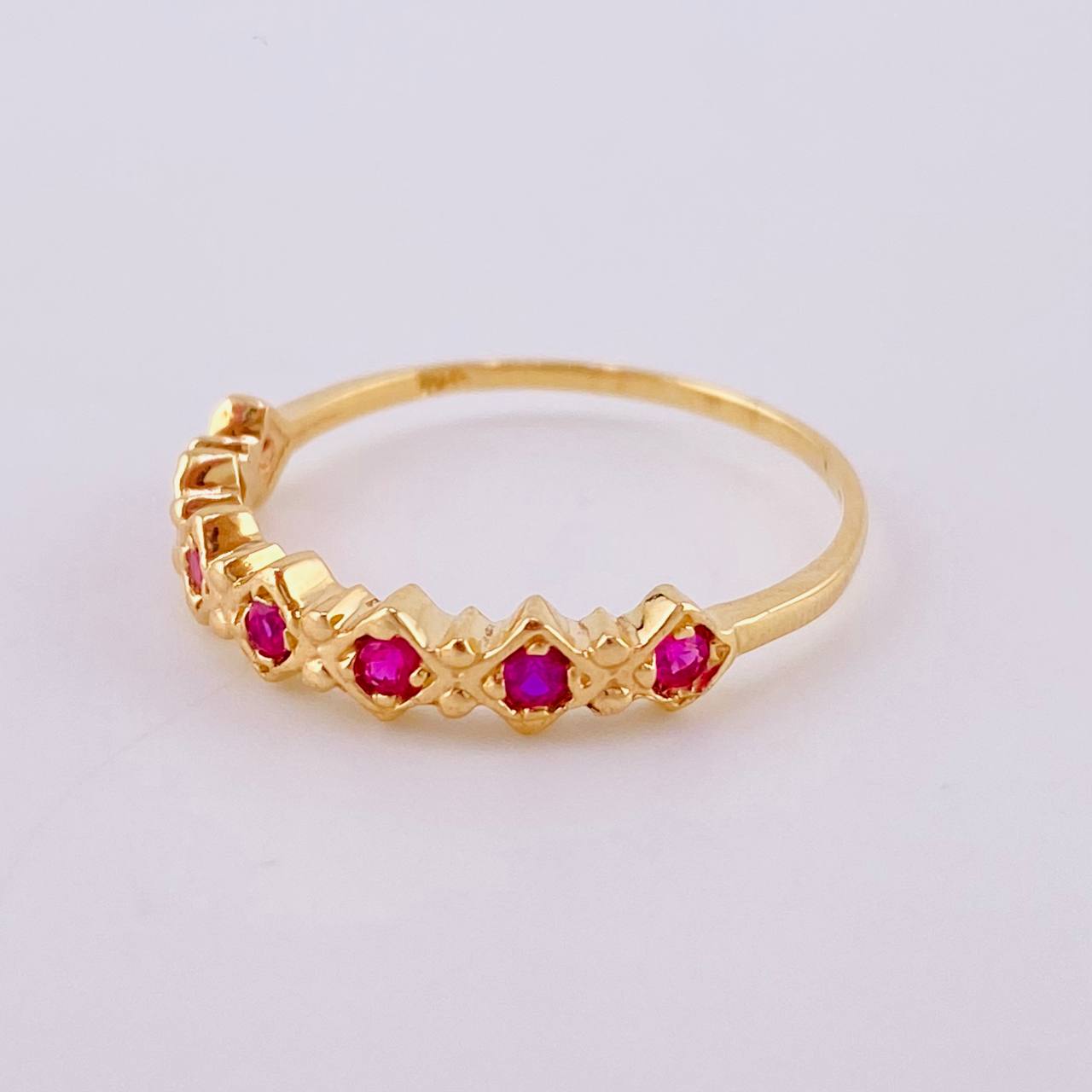Bicircular Rhombus Ring 1.95 g / T7 3/4 Yellow Gold 18K