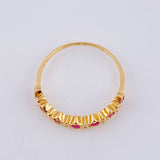 Bicircular Rhombus Ring 1.95 g / T7 3/4 Yellow Gold 18K