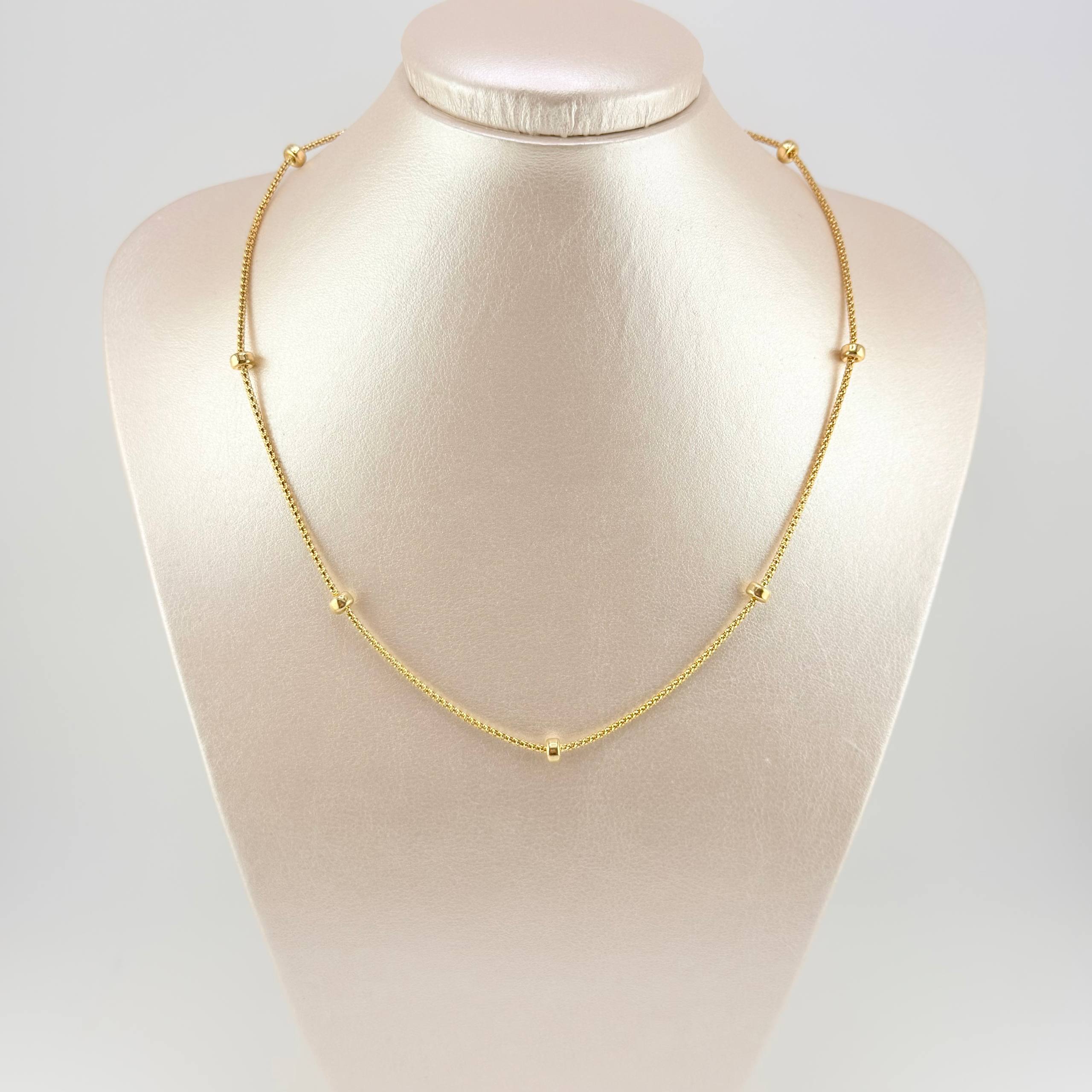 Cadena Barril Ruso Intercepto 6.3 g / 18 in / 1.6 mm Oro Amarillo 18K