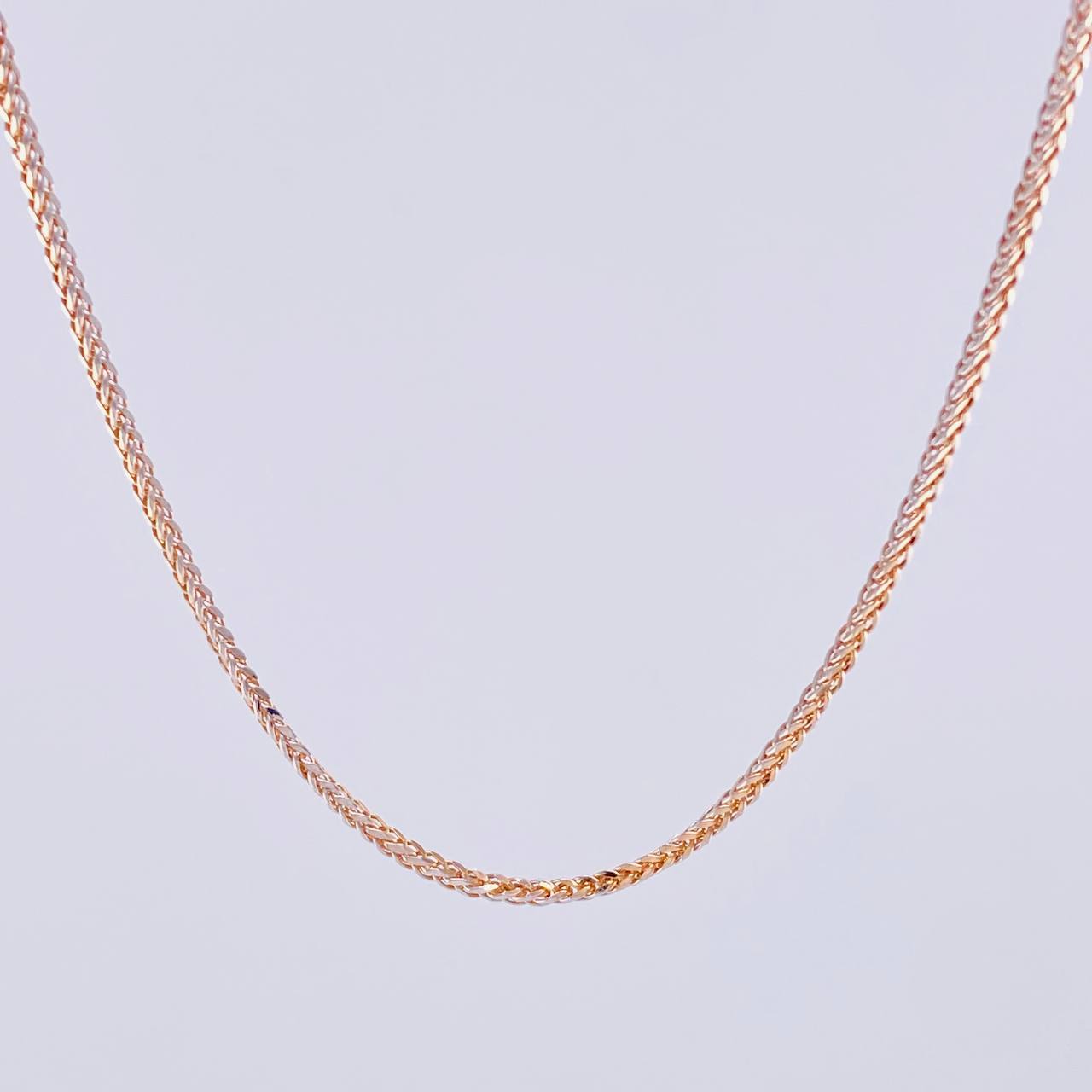 Franco Chain 7.9g / 22 in / 2.28mm Two White Rose Golds 18K