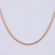Cadena Franco 2.45 g / 22 in / 1.3 mm Dos Oros Blanco Rosa 18K