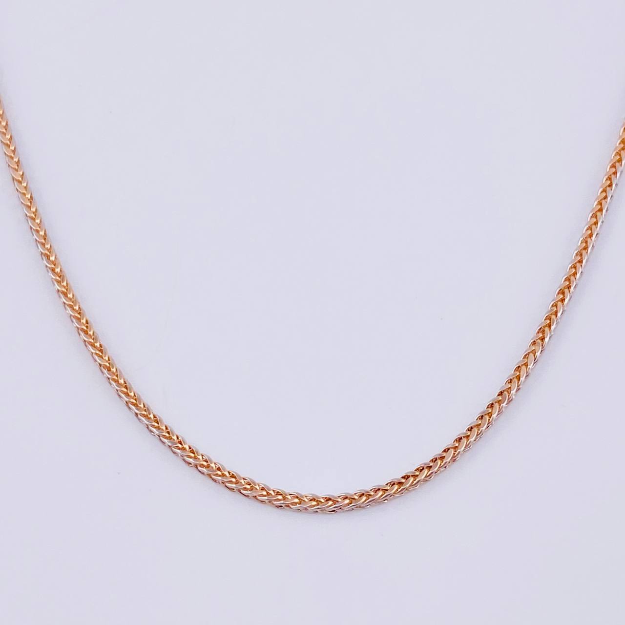 Franco Chain 2.2 g / 20 in / 1.3 mm Two-Tone White Rose 18K