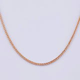 Franco Chain 2.2 g / 20 in / 1.3 mm Two-Tone White Rose 18K