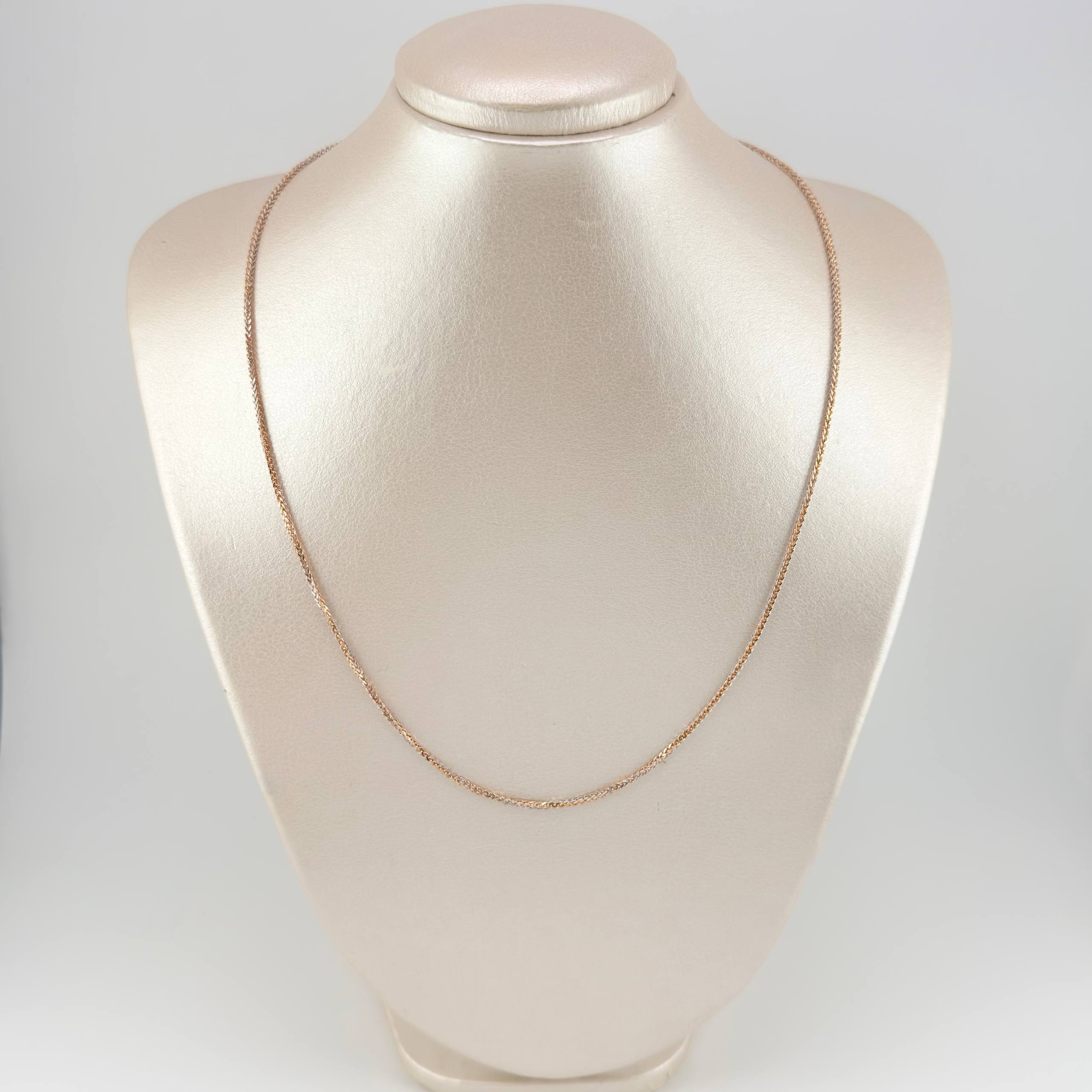 Franco Chain 2.2 g / 20 in / 1.3 mm Two-Tone White Rose 18K