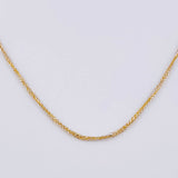 Cadena Franco 2.15 g / 23 3/4 in / 1.2 mm Dos Oros Amarillo Blanco 18K