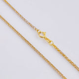 Cadena Franco 2.15 g / 23 3/4 in / 1.2 mm Dos Oros Amarillo Blanco 18K