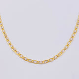 Cadena Plana Diamantada 4.3 g / 23 3/4 in / 2.9 mm Dos Oros Amarillo Blanco 18K