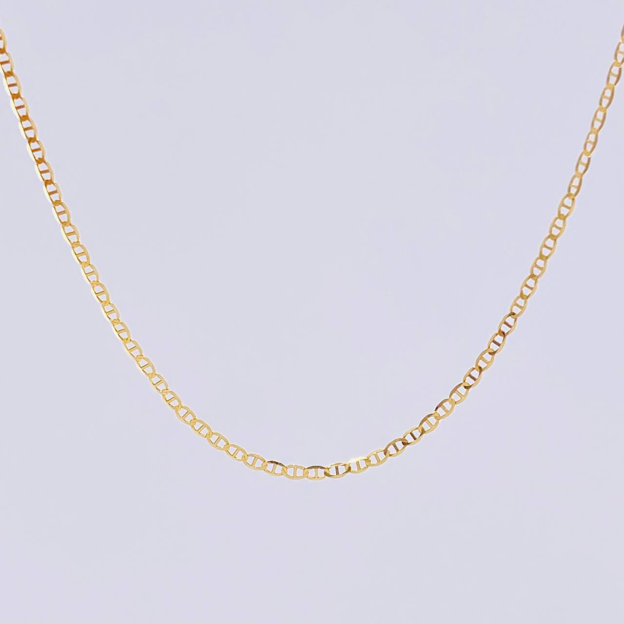 Flat Mariner Chain 1.9 g / 19 3/4 in / 1.4 mm 18K Yellow Gold