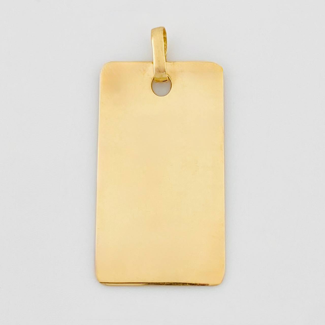 Rectangular Pendant Plate 1.45 g / 1 in 18K Yellow Gold