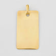 Rectangular Pendant Plate 1.45 g / 1 in 18K Yellow Gold